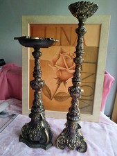 Rares Vintage Set: Massiver Standaschenbecher & Stehlampe aus Messing (15,4 kg!)