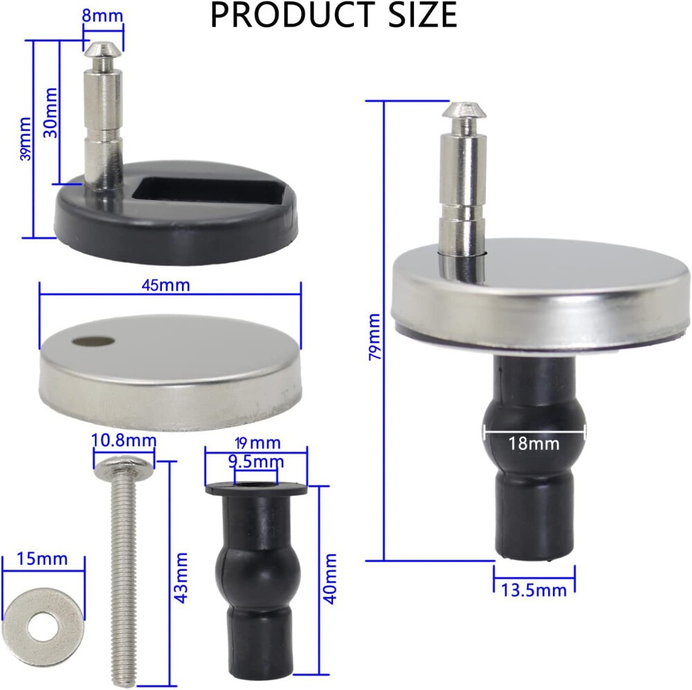 Connector Black Hinges Lid Toilet Hinges ☾