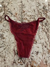 True Vintage Gold Label Victoria's Secret Polyester Embroiderd T Back Thong
