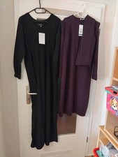 MODA PERY BIAH 2x Kleid Kaftan Abaya Damen Mädchen Islam Schwarz Pflaume NEU!!!