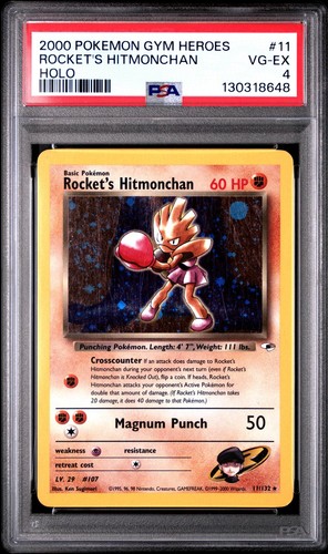Rocket's Hitmonchan (Unlimited) graded PSA 4 for sale on eBay