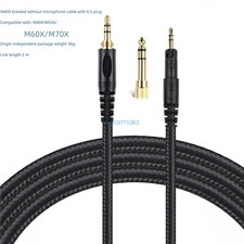 Audio Cable for Sennheiser M40X/M50X/M60X/M70X Upgrade Braided nylon Headphone