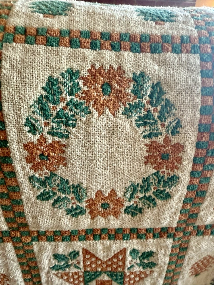 Manta Tejida Navidad Vintage Árboles de Papá Noel Estrellas 58x45 Manual Carpinteros Foto 4 de 4