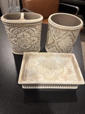 Bathroom Accessory Set, Soap Dish, Tumbler, Toothbrush Holder,
