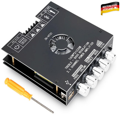 HiFi Verstärker 2.1 Kanal 160W x2 220W Subwoofer Bluetooth 5.0 TDA7498E