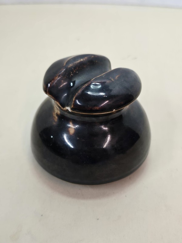 Antique Brown Insulator Line Cap Light Power Pole Electric