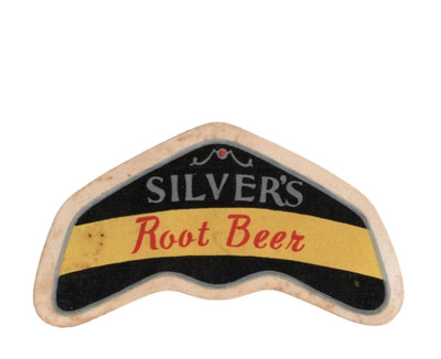 Original 1920s SILVER'S root beer label DAMAGED Pittsburgh PA bottle neck