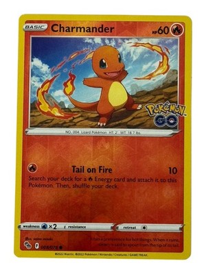 Charmander 008/078 Pokémon GO Common Reverse Holo The Pokémon Company