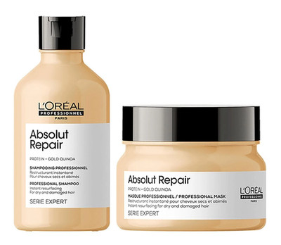 L'OREAL Professionnel Absolut Repair Shampoo Protein + Gold Quinoa mask
