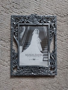 Pewter Tone 10x7 Metal Wedding Bells 7 x5 Opening Picture Frame Wilton Gallery