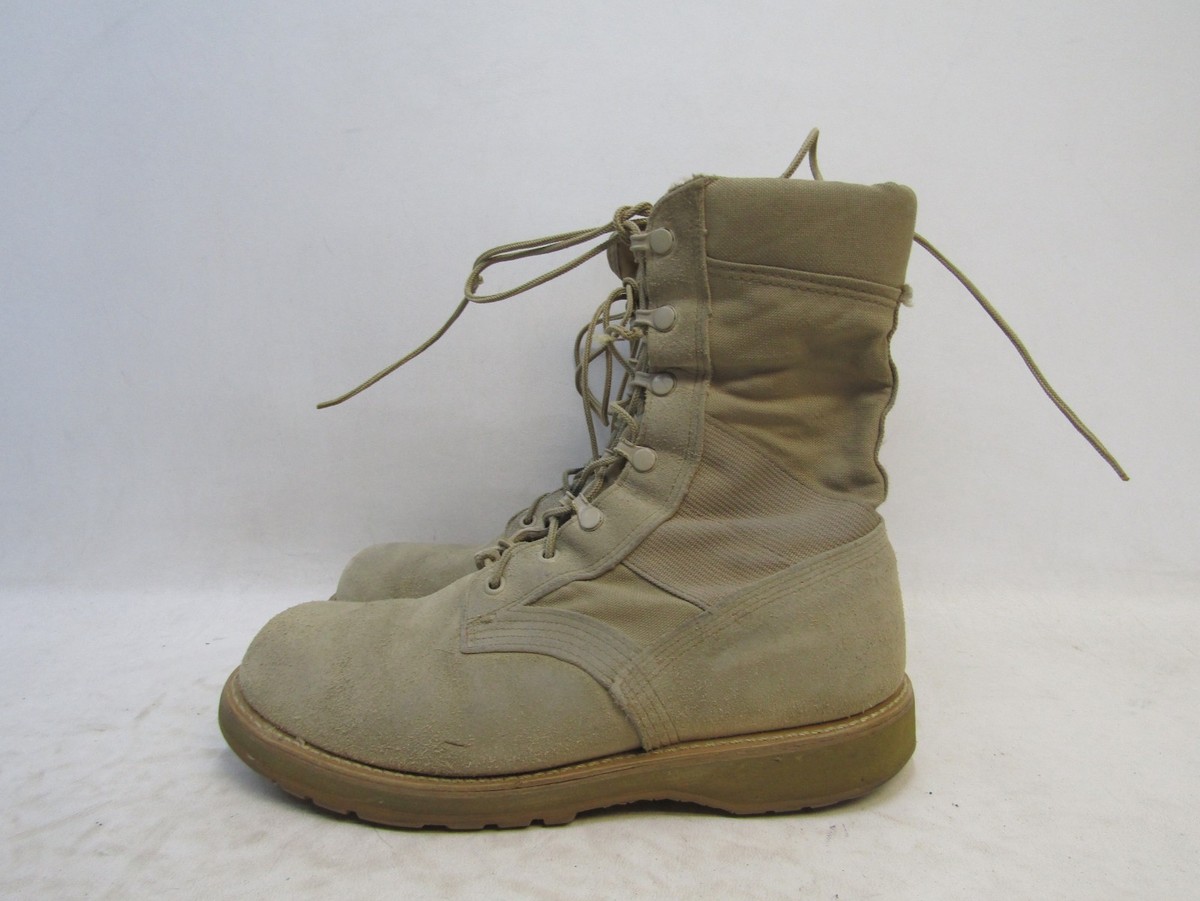Tan Suede Combat Boots - Lace-Up Tactical Boots Mens Size 5.5 W Tan Suede Laces Tatical Military Combat  main image 4