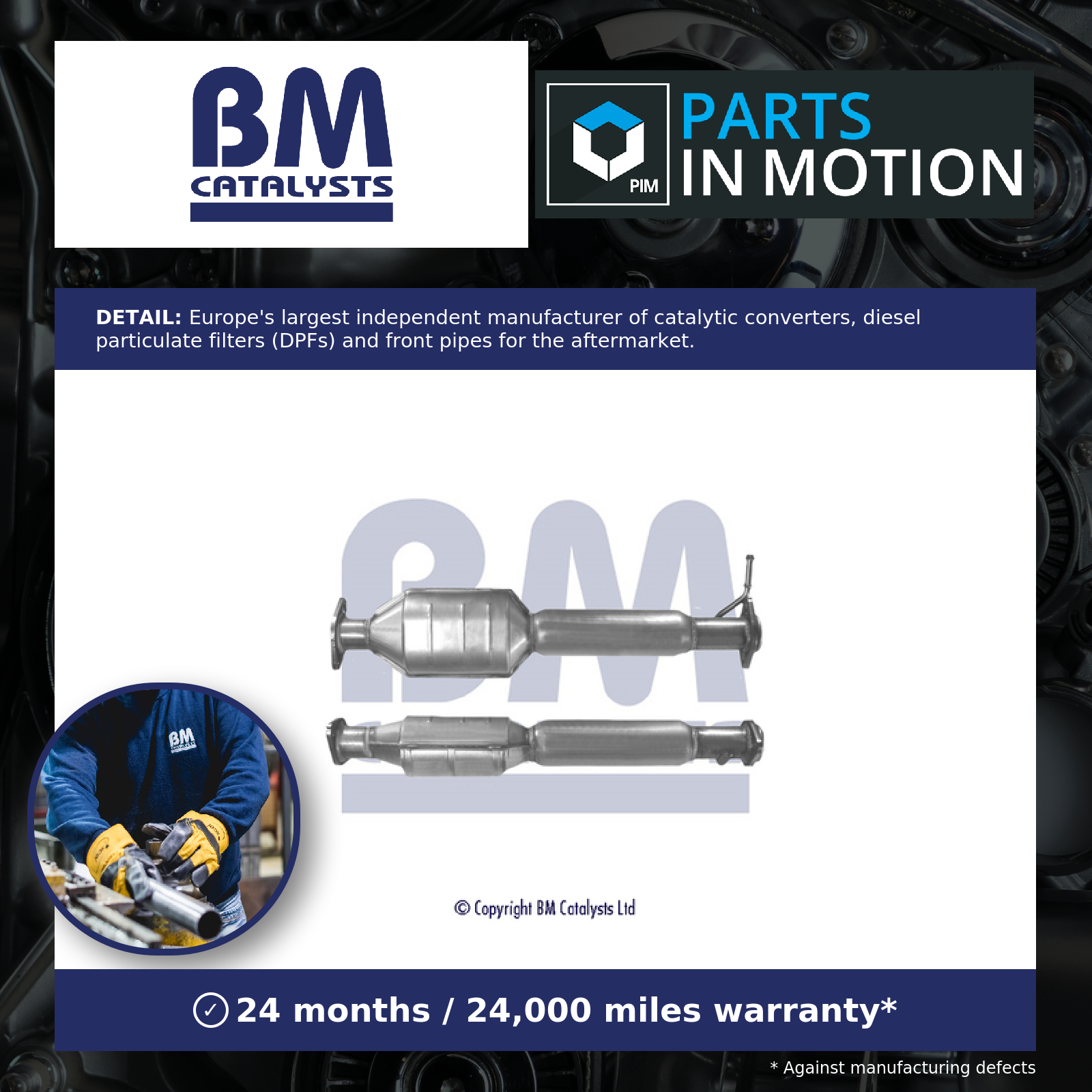 Catalytic Converter Type Approved BM90705H BM Catalysts 60623227 60652863 New