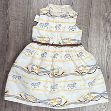 Baby Girl Clothes New Janie  Jack 12-18 Month Equestrian Horse Ribbon 2pc Dress