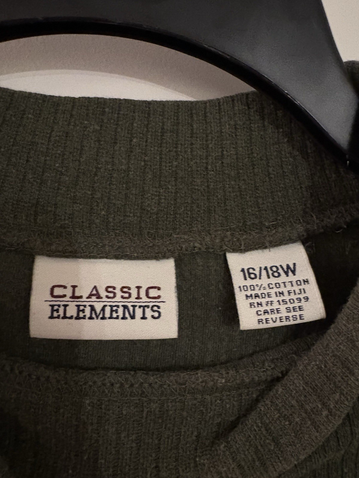 Classic Elements Mock Turtleneck Ribbed Dark Gree… - image 2