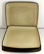 Home Trends RAVE TAUPE Square Dinner Plates * Set of 4 * Very Nice 10 3/4"
