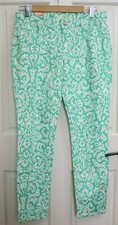 NWT Old Navy Rock Star Super Skinny Jeans Womens Size 12 Green Floral 51-25040