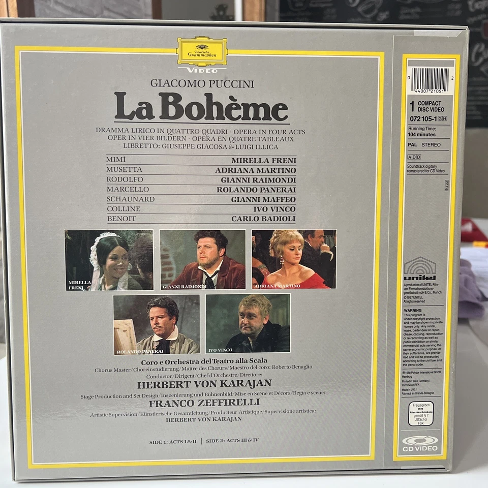 La Boheme - Giacomo Puccini - Herbert v. Karajan Laserdisc - Bild 2 von 4