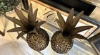 2 PC Brown METAL Pineapple Home Decor Table Top Lantern Set Indoor Outdoor — photo 5