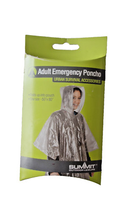 Summit Notfall Poncho für Erwachsene - Urban Survival Zubehör - Neu