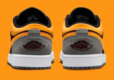 NEW Air Jordan 1 Low SE Men Sz 7 Black/Vivid Orange-LT