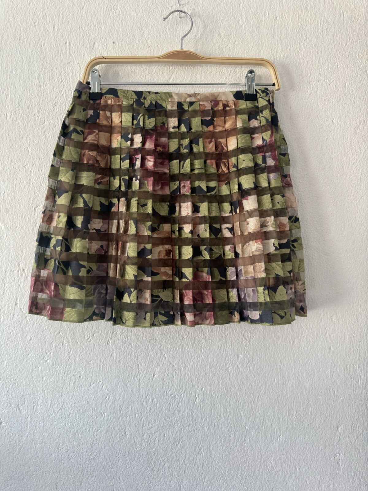 Zara Basic Skirt Pleated Mini Size Medium Multico… - image 1