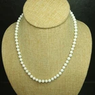 Vintage Jewelry MONET Milkglass Beads Necklace. 8379