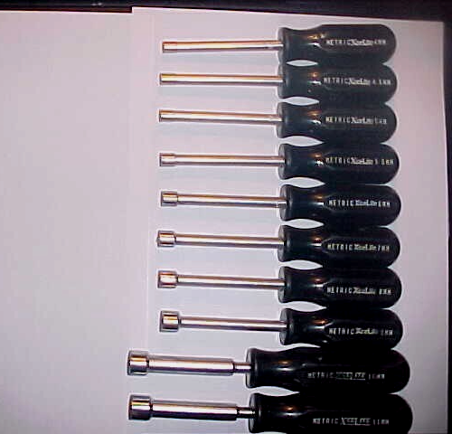 XCELITE METRIC NUTDRIVERS (Lot of 10) Black Handles - Picture 2 of 3