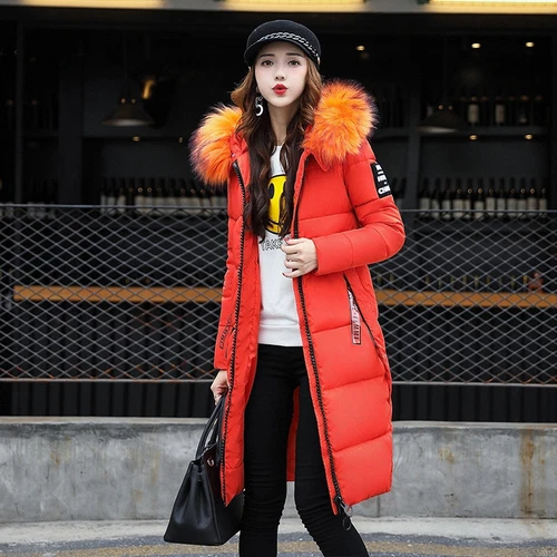 2019 Women Winter Coat Down Jacket Ladies Fur Hooded Jackets Long Puffer Parka - Picture 13 of 36