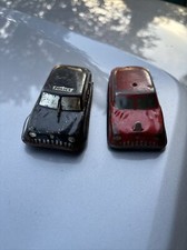 Vintage Argo Tin Litho Friction Car Police And Fire Car Lot