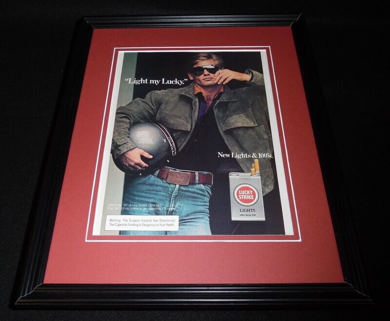 1984 Lucky Strike Cigarettes Framed 11x14 ORIGINAL Vintage