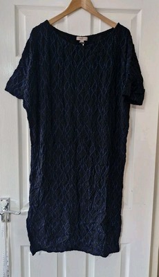 Crossley schwarz & blau Kleid XXL Brustumfang 48'' 14 16 18 Neu mit Etikett