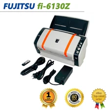 Fujitsu FI-6130Z Scanner COMPLETE SET (Adapter+USB+Drivers) - 1 YEAR WARRANTY!