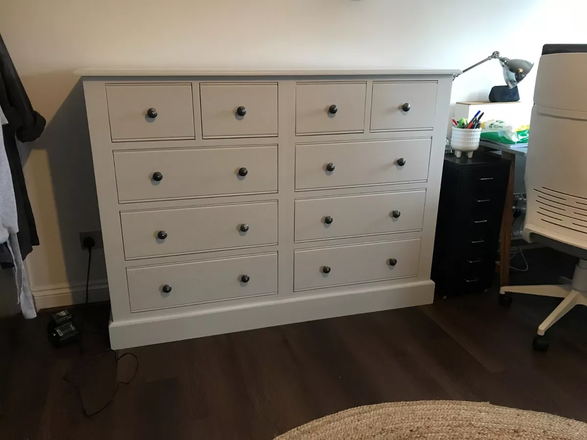 Chest Painted 10 Drawer Multi Chest Edwardian style hand made in 2 sections