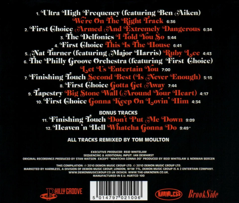 Philly ReGrooved (Tom Moulton Remixes) CD-Album Harmless HURTCD 100 (2010) - Bild 2 von 2