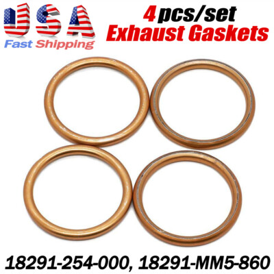 4x Exhaust Gaskets For Honda CB700 CB750 CB900 CBR1000 CBR1100XX # 18291-MM5-860