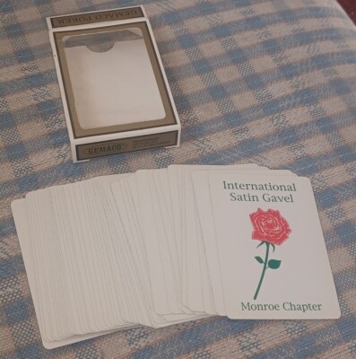 INTERNATIONAL SATIN GAVEL MONROE MICHIGAN CHAPTER Playing Cards full deck POKER