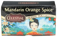 Celestial Seasonings Mandarin Orange Spice Caffeine Free Herbal Tea Bags Box  20