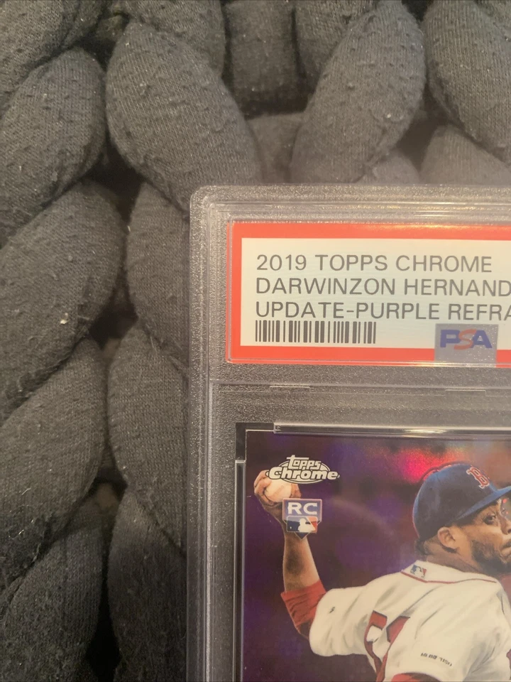 Darwinzon Hernandez RC #/175 Purple Refractor 2019 Topps Chrome PSA 10 Pop 2 - Image 3 of 4