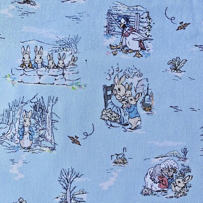 FQ BEATRIX POTTER PETER RABBIT BUNNY JEMIMA PUDDLEDUCK CHARACTER CHILDREN FABRIC