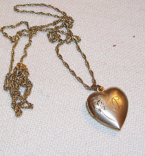 Vintage Heart Locket on Chain | eBay