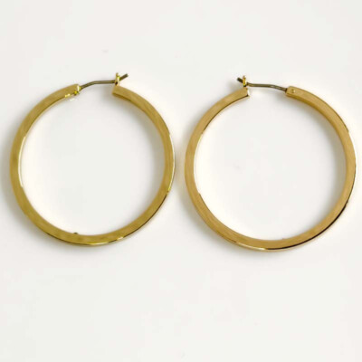New 35mm DKNY Basic Hoop Earrings Gift Fashion Women Party