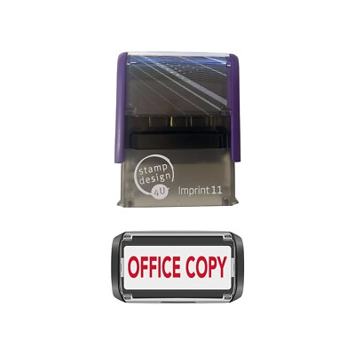 Abdruck 11 38 x 14 mm Büro Kopie selbstfärbender Gummistempel (rote Tinte)
