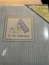 CK GIBSON TAPESTRY  A IS FOR ADORABLE  12x12  FABRIC COVERED SCRAPBOOK NEW 20 PG