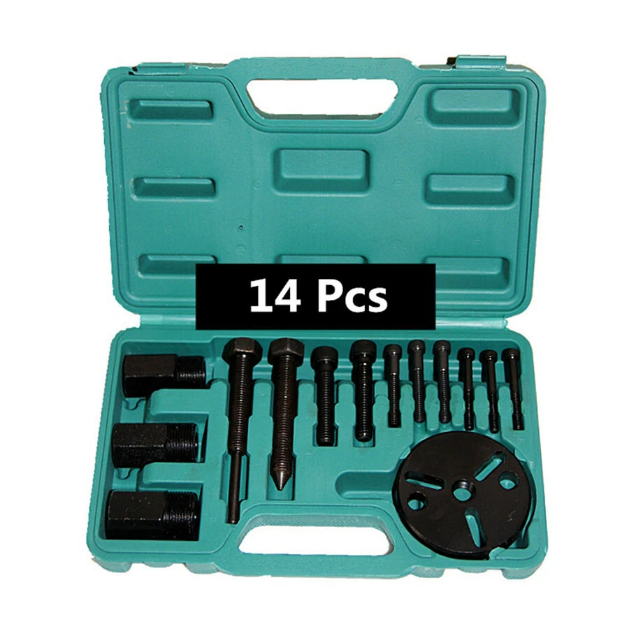 14Pcs/Set R134a Car AC Compressor Clutch Sucker Puller Kit Universal US Shipping — 第 2/4 张图片