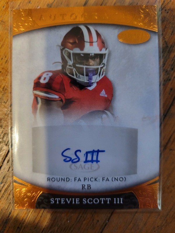 STEVIE SCOTT III Sage Aspire Autograph mint to near mint condition Denver Bronco
