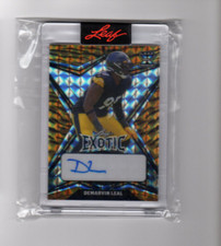 2022 Leaf Exotic Football Tiger Stripe DeMarvin Leal Rookie Auto 8/8  Jersey #