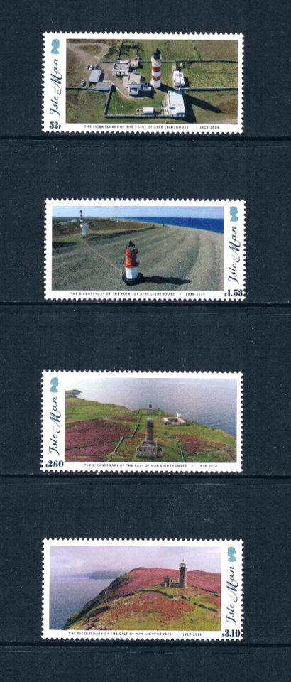 $20.15 Scott Value - 2018 ISLE OF MAN GB UK Lighthouses Channel CV MNH NH UMM - Image 3 of 4