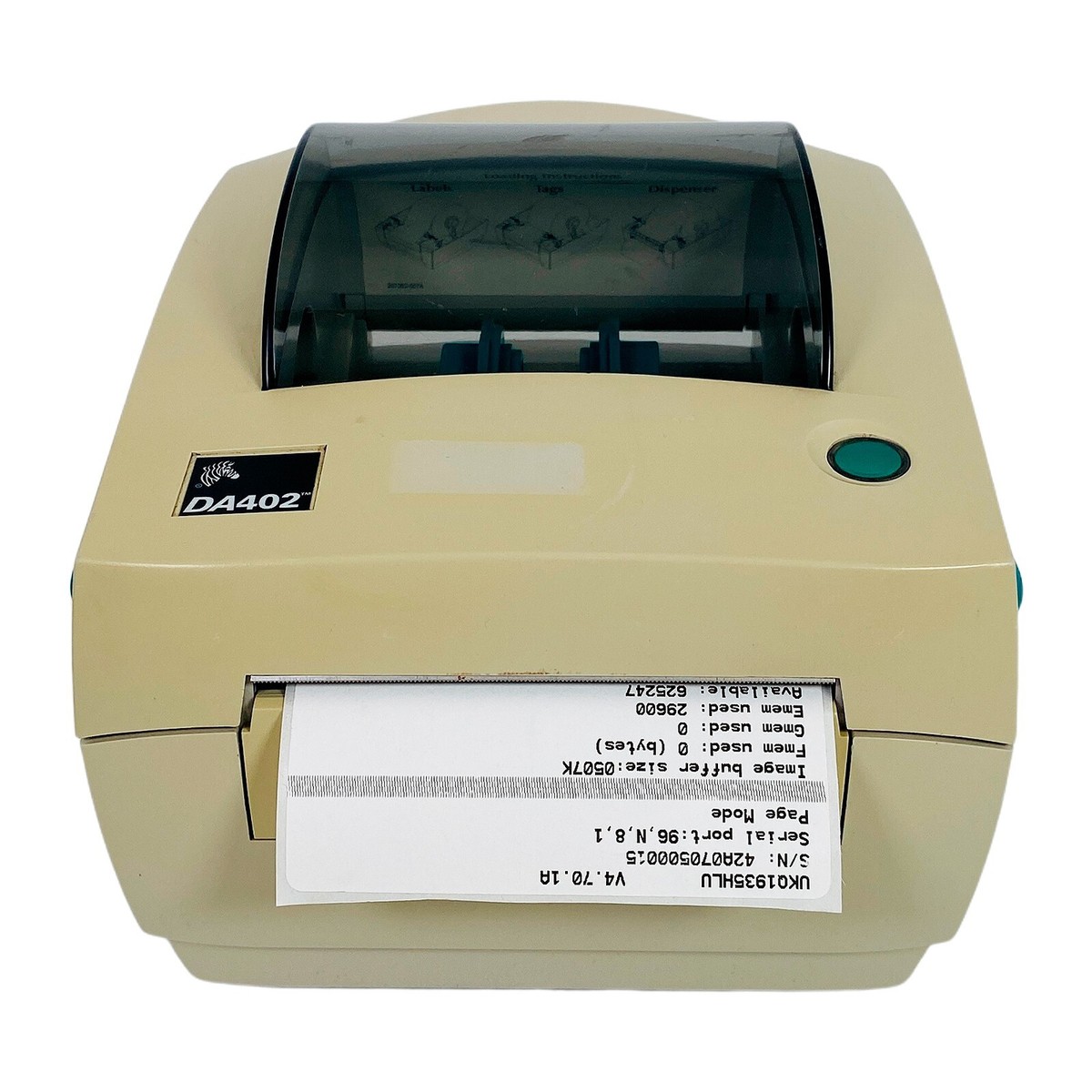 Zebra DA402 Direct Thermal Label Printer Serial Parallel FULLY