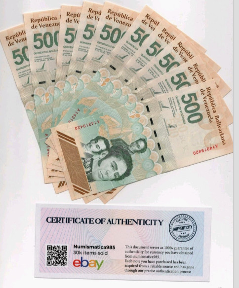 Venezuela 500 Digitales qty 6 2023 NEW NOTES 500 Million bolivar Soberano