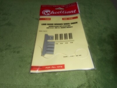 AIRES WHEELLIANT 132 013, 1/32 LAND BASED WOODEN WHEEL CHOCK RESIN KIT
